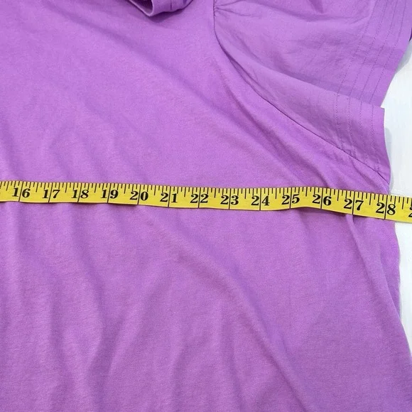 Old Navy Top Womens 3X Ruffle Short Sleeve‎ Lightweight Pink Crew Neck Boho - Picture 4 of 6